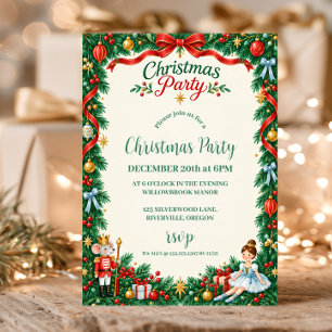 Nutcracker Ballet Christmas Party Invitation