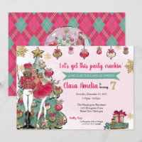 Nutcracker Ballet Christmas Red Gold Birthday 