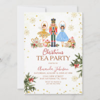 Nutcracker Ballet Christmas Tea Party Invitation