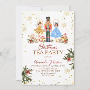 Nutcracker Ballet Christmas Tea Party Invitation