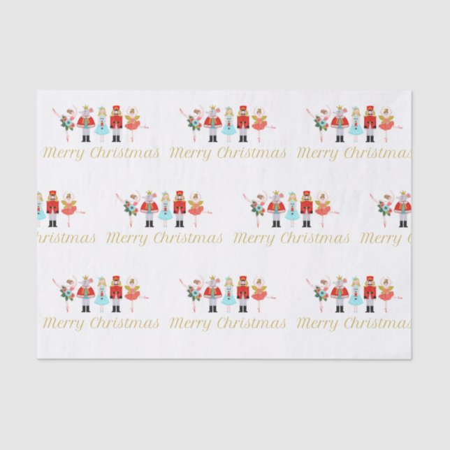 Nutcracker Ballet Christmas Tissue Paper (Front)