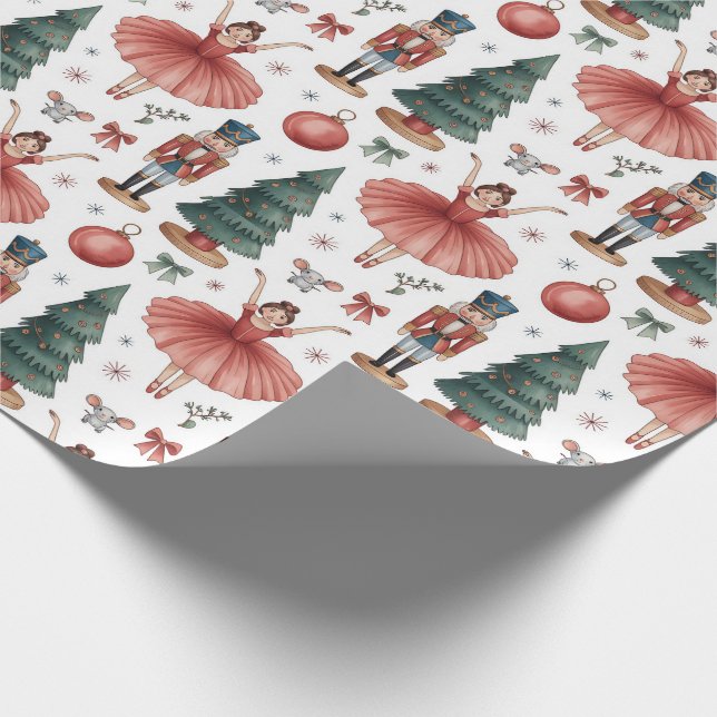 Nutcracker Ballet Christmas Wrapping Paper (Corner)