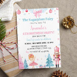 Nutcracker Ballet Fairy Pink Birthday Invitation<br><div class="desc">Our Christmas birthday invitation is the perfect way to invite friends and family to your party. The design features a Nutcracker Fairy theme, with plenty of space for all the important details such as the date, time, and location of the party. Perfect for any age, gender and theme of the...</div>