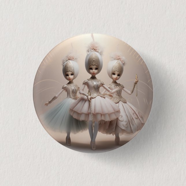 Nutcracker Ballet Fashion-Arab Dancers 1 Inch Round Button (Front)