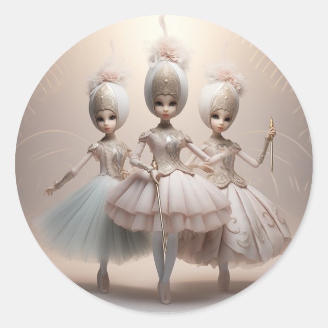 Nutcracker Ballet Fashion-Arab Dancers Classic Round Sticker (Front)