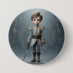 Nutcracker Ballet Fashion-Cavalier Prince 3 Inch Round Button