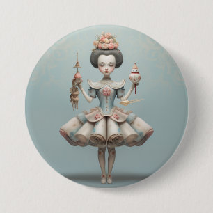 Nutcracker Ballet Fashion-Chinese Dancers 3 Inch Round Button