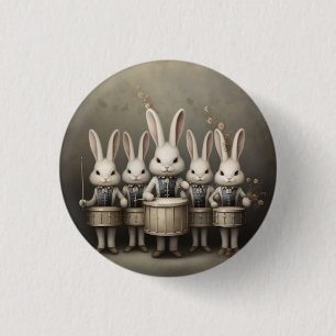 Nutcracker Ballet Fashion-Hare Drummers 1 Inch Round Button