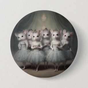 Nutcracker Ballet Fashion-Mice 3 Inch Round Button