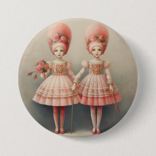Nutcracker Ballet Fashion-Russian Dancers 3 Inch Round Button