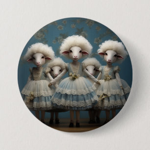Nutcracker Ballet Fashion-Sheep 3 Inch Round Button