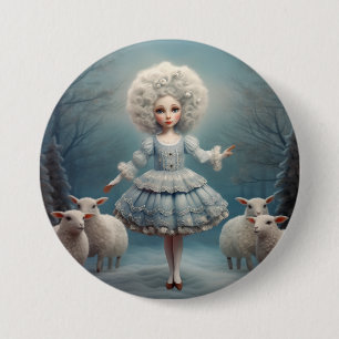 Nutcracker Ballet Fashion-Shepherdess 3 Inch Round Button