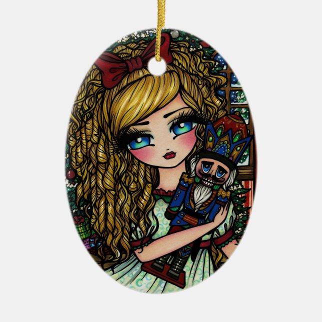 Nutcracker Ballet Girl Christmas Ornament (Front)