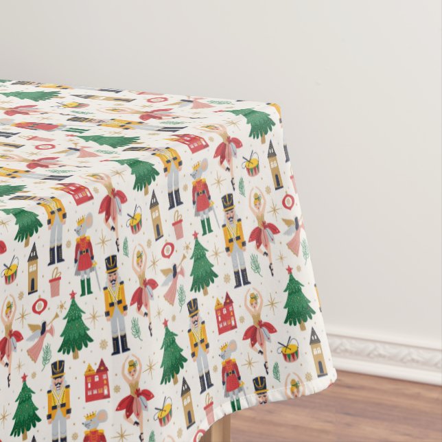 Nutcracker Ballet Holiday Pattern Tablecloth (In Situ)