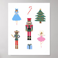 Nutcracker Ballet Illustration Snowflake Painting