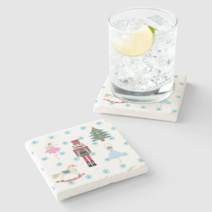 Nutcracker Ballet Illustration Stone Coaster