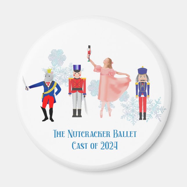 Nutcracker Ballet Notecards Magnet (Front)