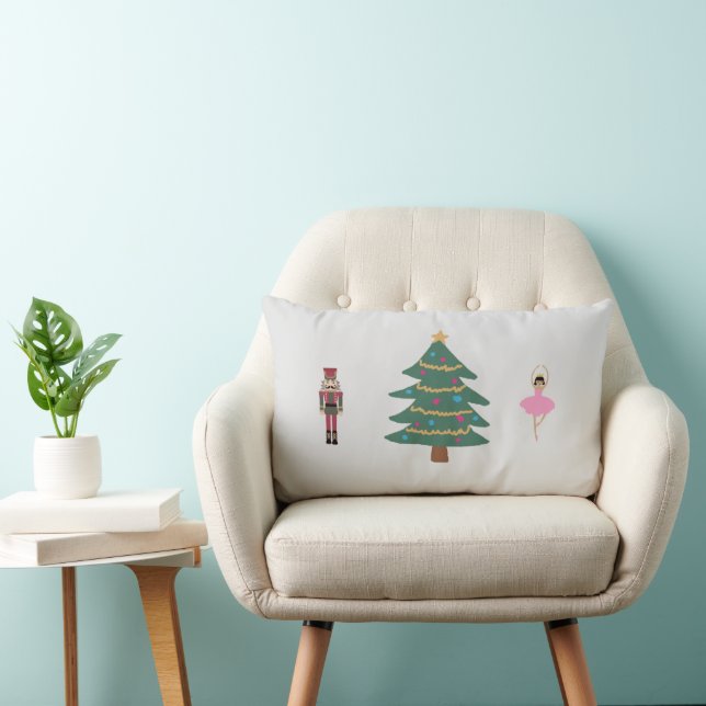 Nutcracker Ballet Painting Christmas Lumbar Pillow (Chair)