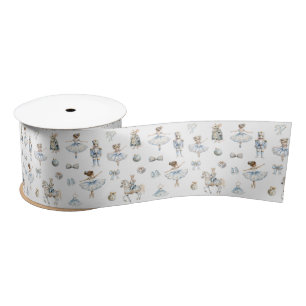 Nutcracker Ballet Pattern Satin Ribbon