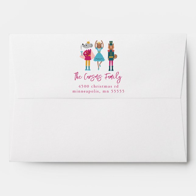 Nutcracker Ballet Pink Envelope (Back (Top Flap))