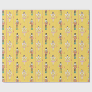 Nutcracker Ballet Shoe Ballerina Vintage Christmas Wrapping Paper