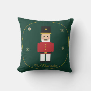 Nutcracker Ballet Soldier Personalized Christmas P Throw Pillow