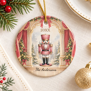Nutcracker Ballet Theatre Christmas Ceramic Ornament