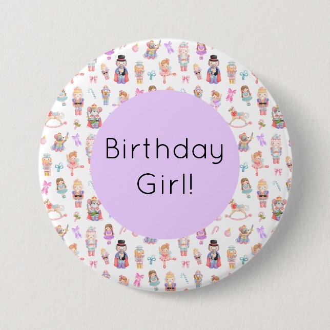 Nutcracker Birthday 3 Inch Round Button (Front)