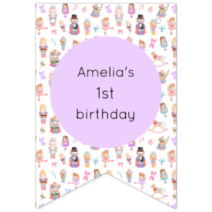 Nutcracker Birthday Bunting Flags