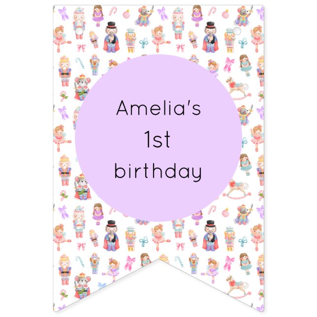 Nutcracker Birthday Bunting Flags (First Flag)