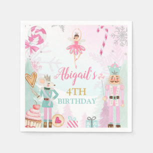 Nutcracker Birthday Christmas Sugar Plum Sweets Napkin