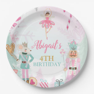 Nutcracker Birthday Christmas Sugar Plum Sweets Paper Plate