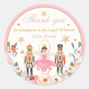 Nutcracker Birthday Land Of Sweet Party Favour Classic Round Sticker
