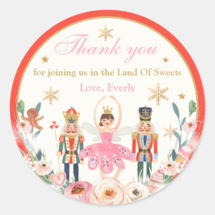 Nutcracker Birthday Land Of Sweet Party Favour Classic Round Sticker