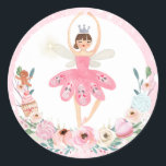 Nutcracker Birthday Land Of Sweet Party Favour Classic Round Sticker<br><div class="desc">Nutcracker Birthday Land Of Sweet Party Favour Classic Round Sticker</div>
