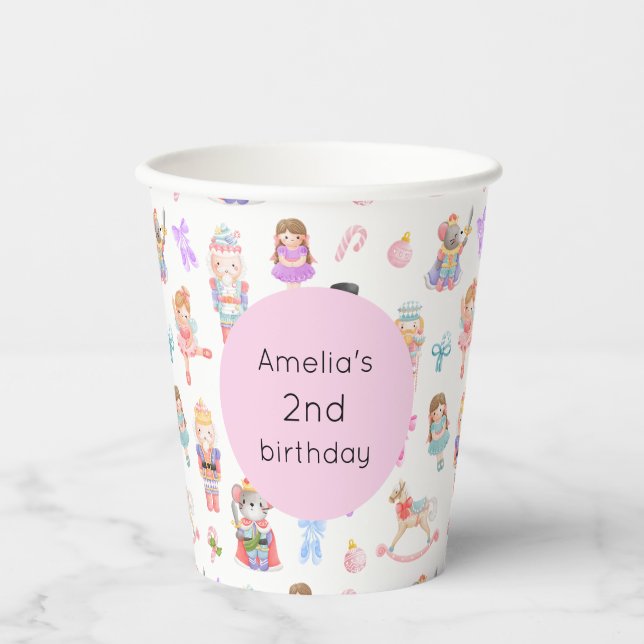 Nutcracker Birthday Paper Cups (Front)