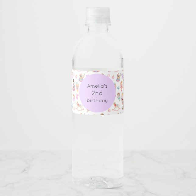 Nutcracker Birthday Water Bottle Label (Front)