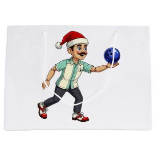 Nutcracker Bowling Christmas Sports Holiday Xmas Large Gift Bag