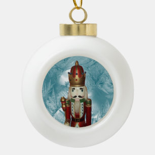 Nutcracker Ceramic Ball Ornament