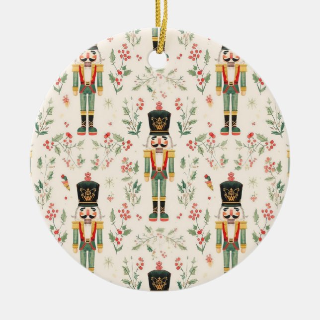 Nutcracker Ceramic Ornament (Front)