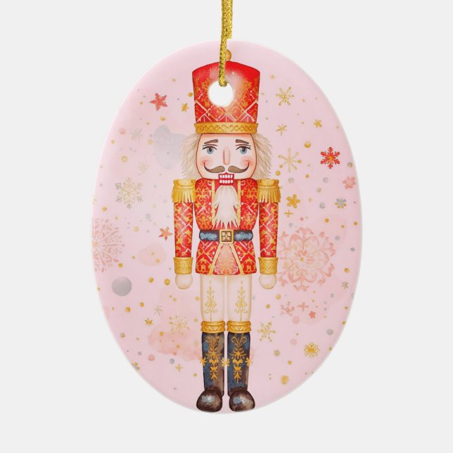 Nutcracker Ceramic Ornament (Front)