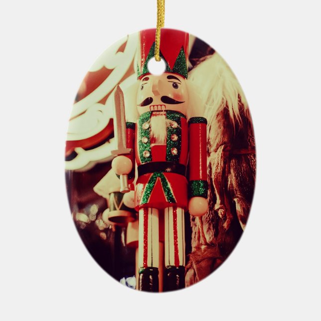 Nutcracker Ceramic Ornament (Front)