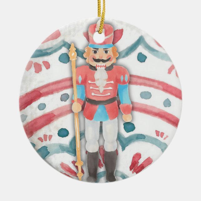 Nutcracker Ceramic Ornament (Front)