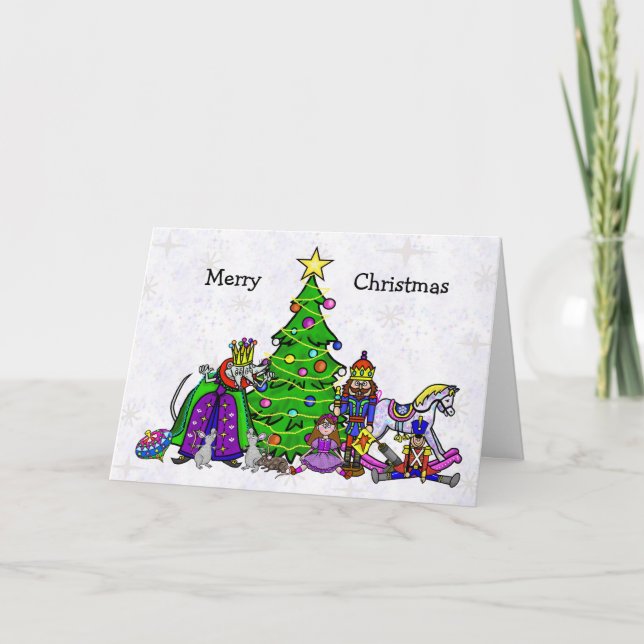 Nutcracker Characters Funny Christmas Card (Front)