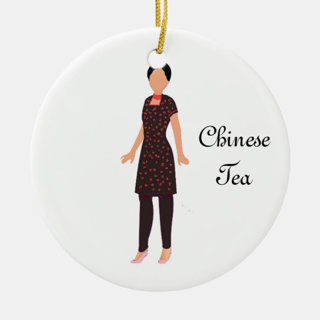 Nutcracker Chinese Tea Keepsake Ornament (Front)