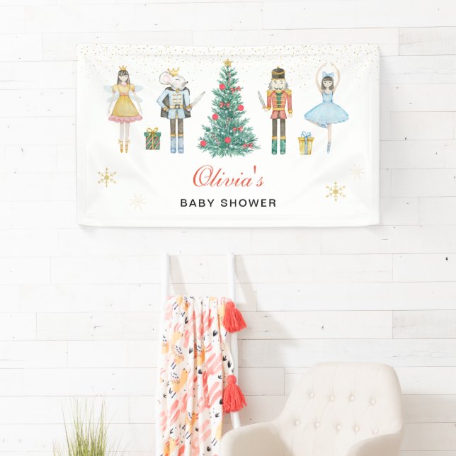 Nutcracker Christmas Baby Shower Banner (Insitu)