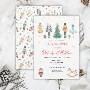 Nutcracker Christmas Baby Shower Invitation