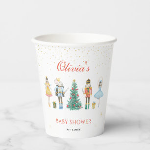 Nutcracker Christmas Baby Shower Paper Cups