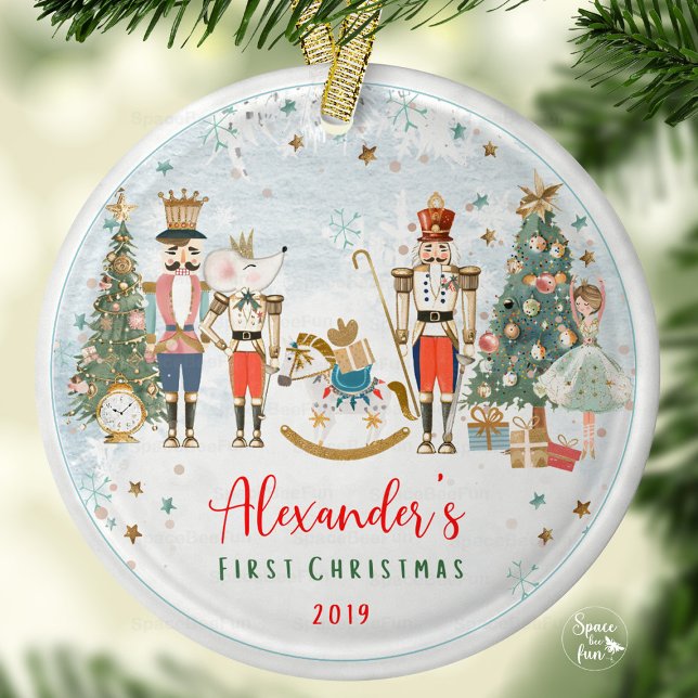 Nutcracker Christmas Ballerina  Ceramic Ornament (nutcracker ornament,christmas ballerina ornament,ballet christmas decoration,holiday ballerina ornam)