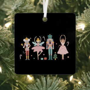 Nutcracker Christmas Ballet Cute Holiday Metal Ornament